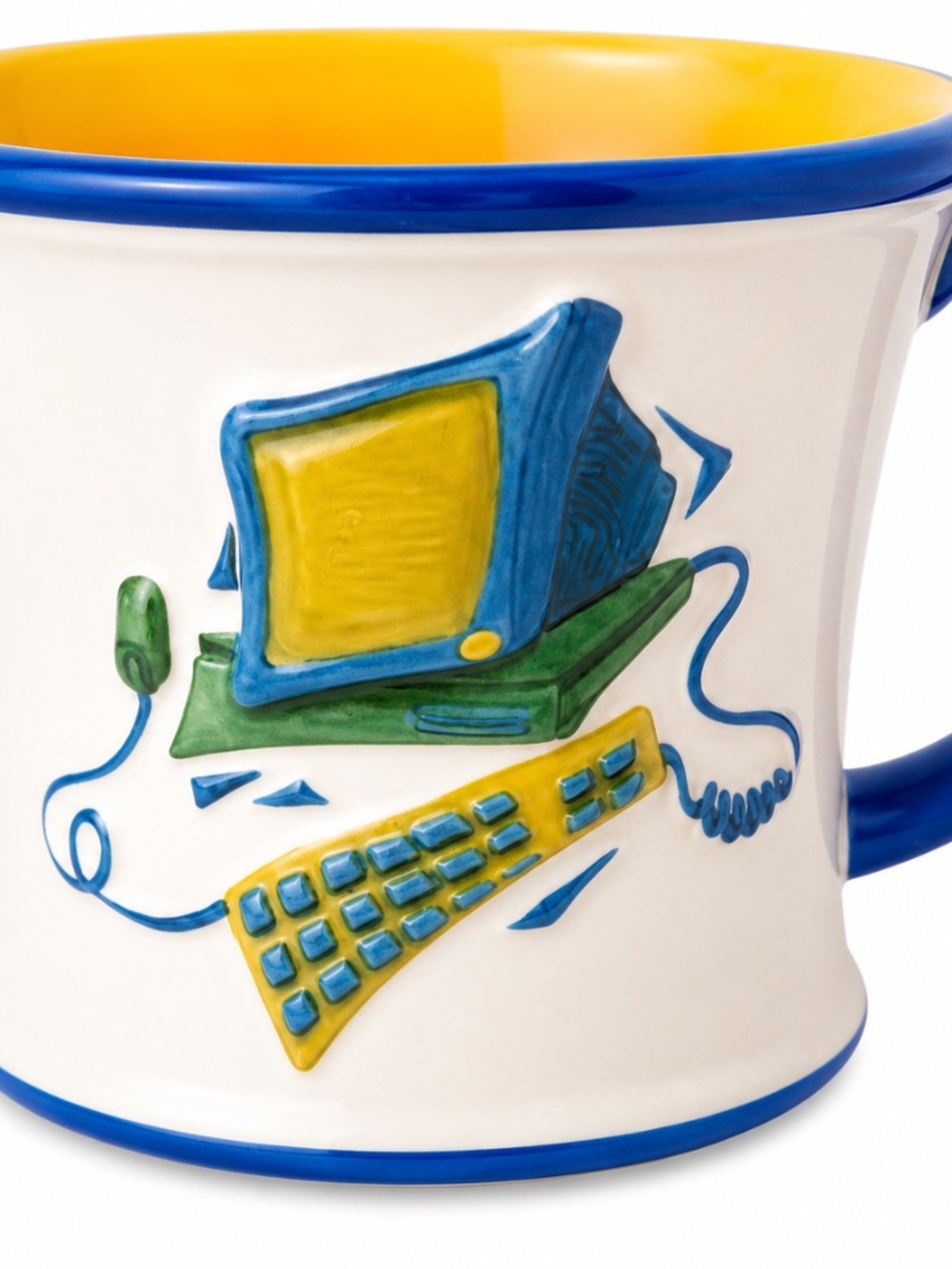 Vintage Computer Geek Ceramic Mug Retro Tech Cup